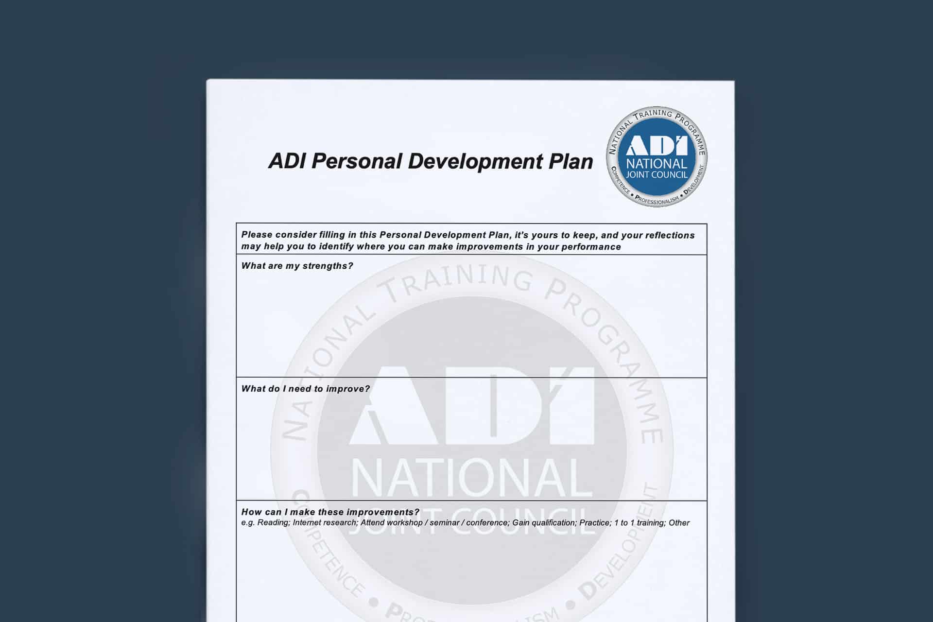 ADINJC ADI Personal Development Plan