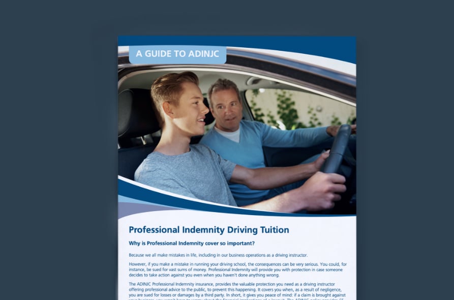 Professional Indemnity Driving Tuition
