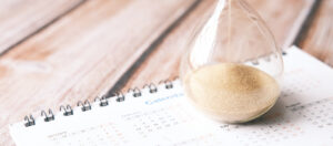 Hourglass and calendar
